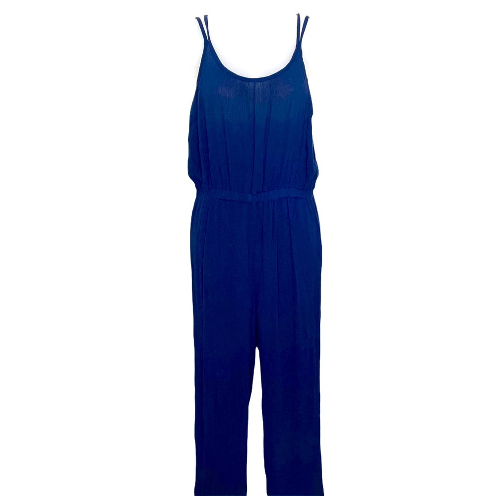 SOFT SURROUNDINGS St. Lucia navy Jumpsuit petite small